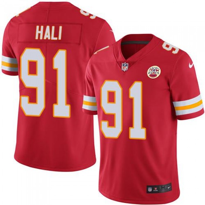 Nike Kansas City Chiefs #91 Tamba Hali Red Team Color Men's Stitched NFL Vapor Untouchable Limited Jersey