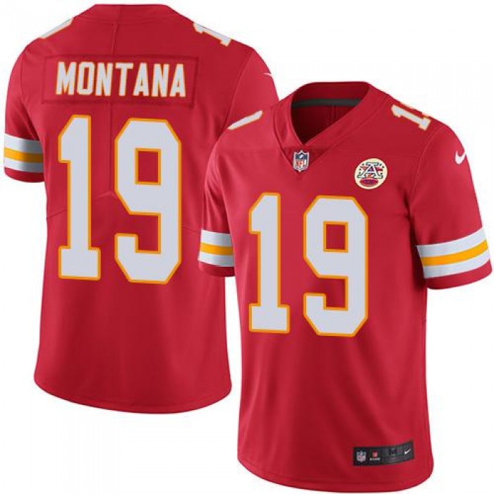 Nike Kansas City Chiefs #19 Joe Montana Red Team Color Men's Stitched NFL Vapor Untouchable Limited Jersey
