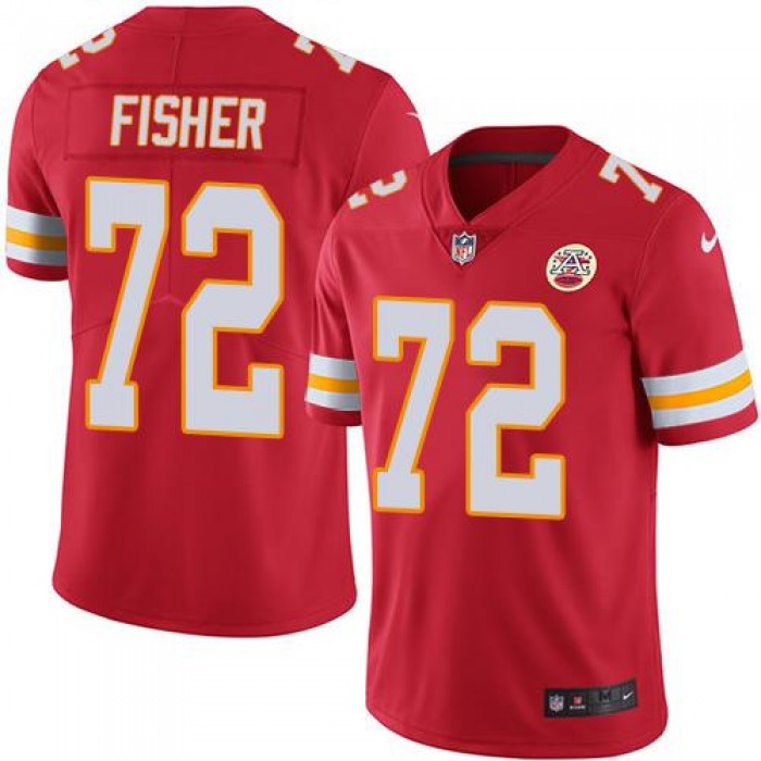 Nike Kansas City Chiefs #72 Eric Fisher Red Team Color Men's Stitched NFL Vapor Untouchable Limited Jersey