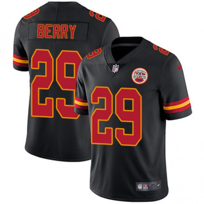 Nike Kansas City Chiefs #29 Eric Berry Black Men's Stitched NFL Limited Rush Jersey