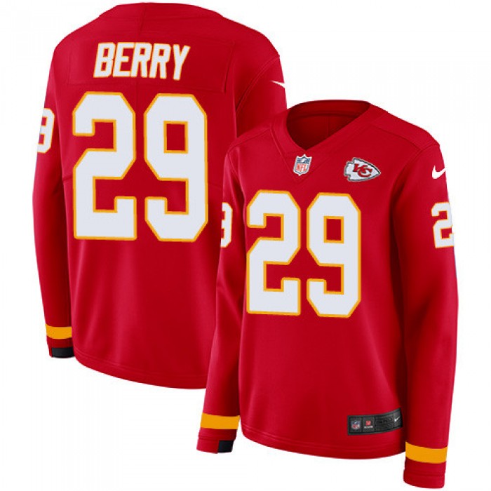 Nike Chiefs #29 Eric Berry Red Team Color Women's Stitched NFL Long Sleeve Jersey