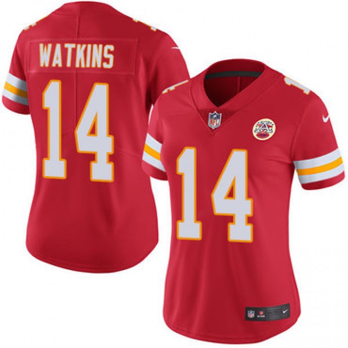 Nike Chiefs #14 Sammy Watkins Red Team Color Women's Stitched NFL Vapor Untouchable Limited Jersey