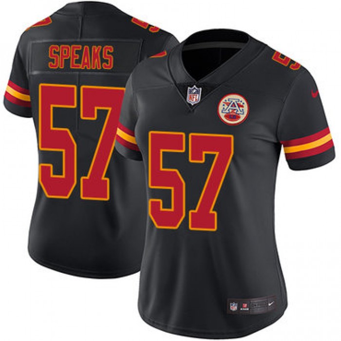 Nike Chiefs #57 Breeland Speaks Black Women's Stitched NFL Limited Rush Jersey
