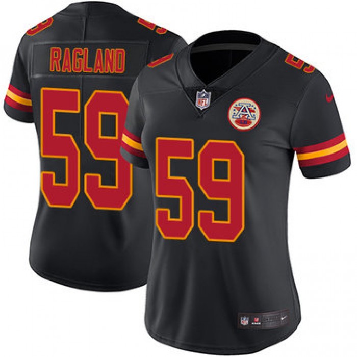 Nike Chiefs #59 Reggie Ragland Black Women's Stitched NFL Limited Rush Jersey