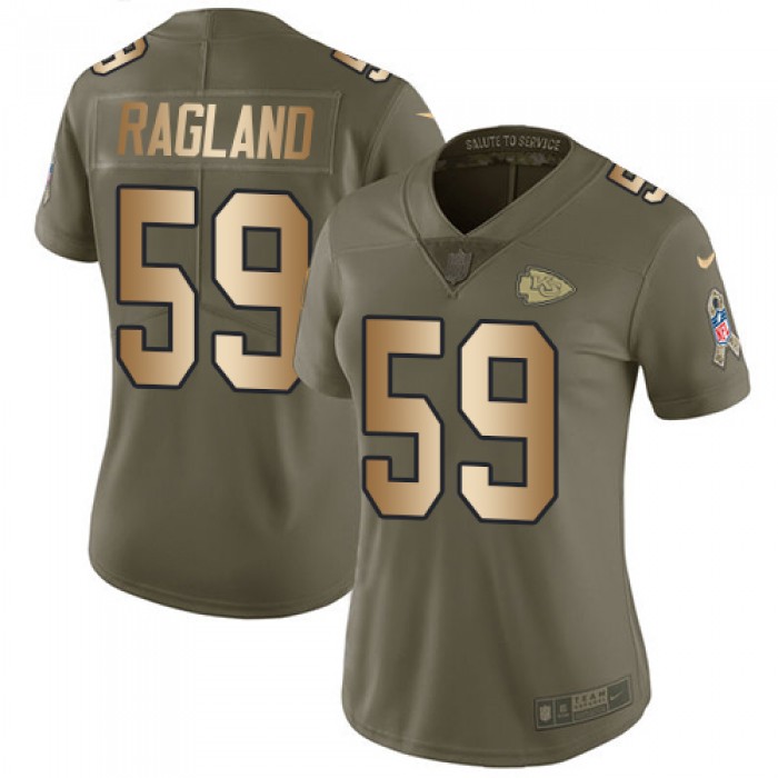 Nike Chiefs #59 Reggie Ragland Olive Gold Women's Stitched NFL Limited 2017 Salute to Service Jersey