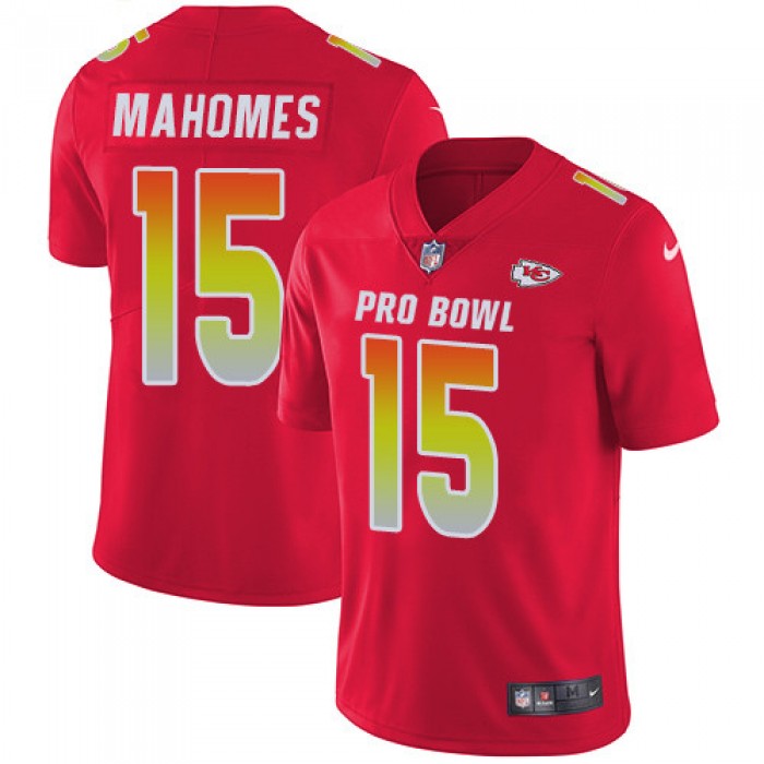 Nike Kansas City Chiefs #15 Patrick Mahomes Red Men's Stitched NFL Limited AFC 2019 Pro Bowl Jersey