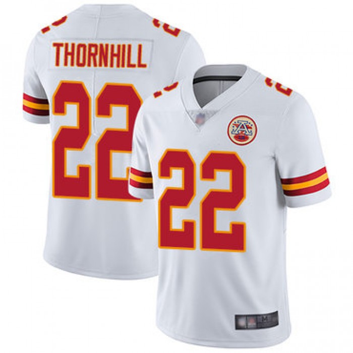 Chiefs #22 Juan Thornhill White Youth Stitched Football Vapor Untouchable Limited Jersey