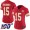 Chiefs #15 Patrick Mahomes Red Team Color Women's Stitched Football 100th Season Vapor Limited Jersey