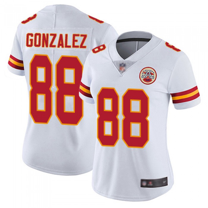 Women's Kansas City Chiefs #88 Tony Gonzalez White Road Limited Vapor Untouchable Jersey