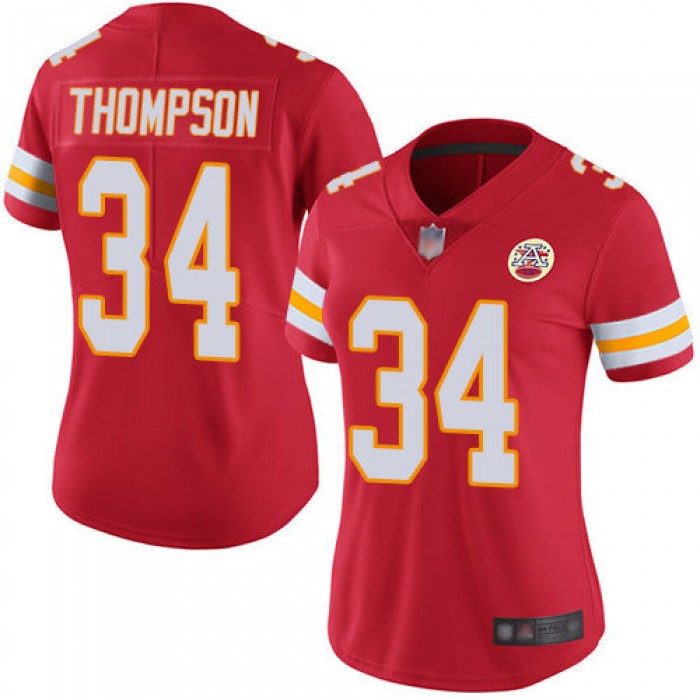 Nike Chiefs #34 Darwin Thompson Red Team Color Women's Stitched NFL Vapor Untouchable Limited Jersey