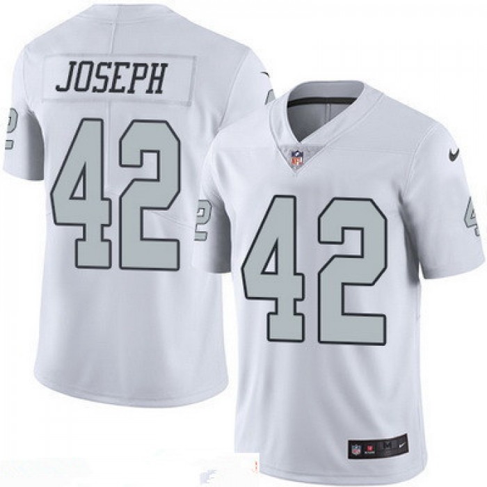 Men's Oakland Raiders #42 Karl Joseph White 2016 Color Rush Stitched NFL Nike Limited Jersey