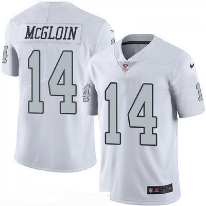 Men's Oakland Raiders #14 Matt McGloin White 2016 Color Rush Stitched NFL Nike Limited Jersey