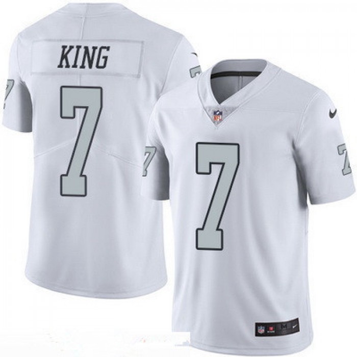 Men's Oakland Raiders #7 Marquette King White 2016 Color Rush Stitched NFL Nike Limited Jersey