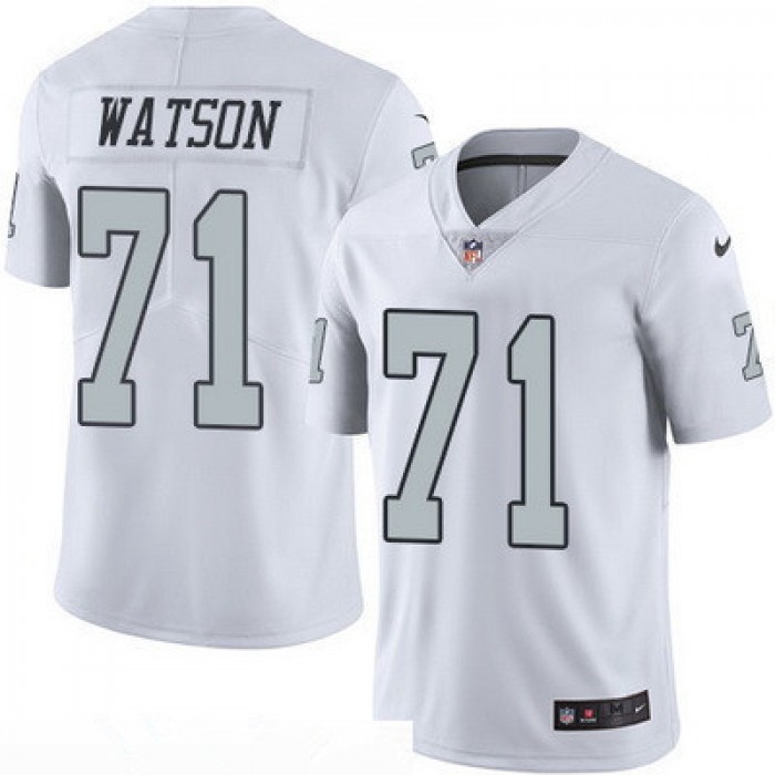 Men's Oakland Raiders #71 Menelik Watson White 2016 Color Rush Stitched NFL Nike Limited Jersey