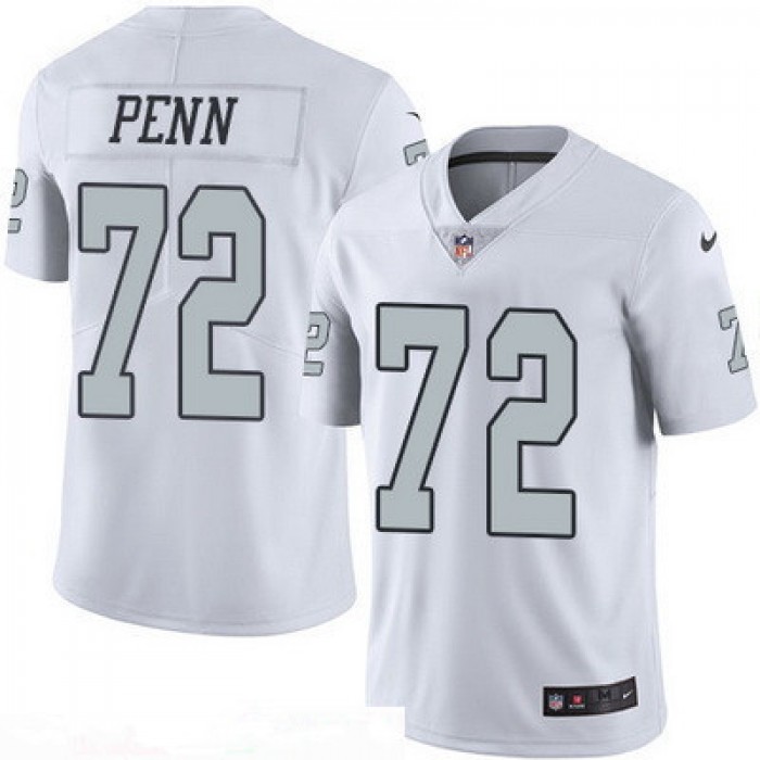 Men's Oakland Raiders #72 Donald Penn White 2016 Color Rush Stitched NFL Nike Limited Jersey