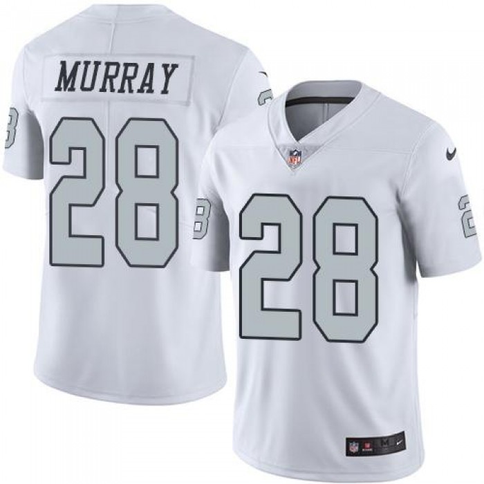 Nike Raiders #28 Latavius Murray White Men's Stitched NFL Limited Rush Jersey
