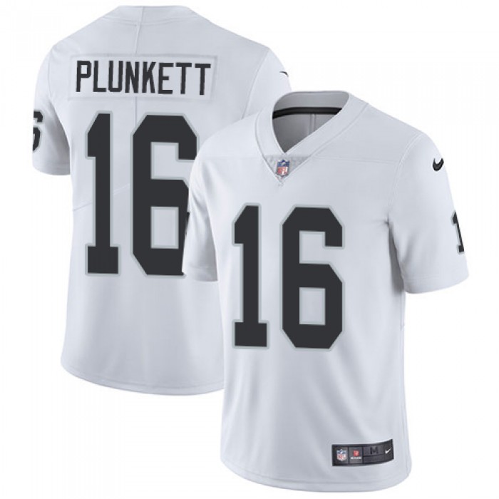 Nike Oakland Raiders #16 Jim Plunkett White Men's Stitched NFL Vapor Untouchable Limited Jersey