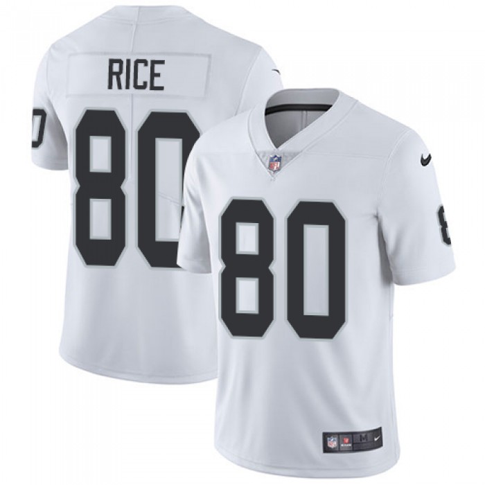 Nike Oakland Raiders #80 Jerry Rice White Men's Stitched NFL Vapor Untouchable Limited Jersey