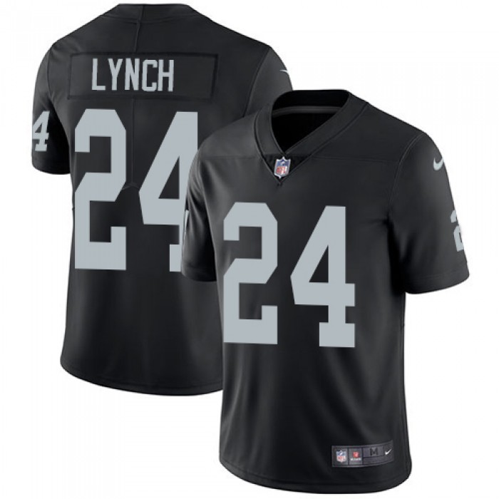 Nike Oakland Raiders #24 Marshawn Lynch Black Team Color Men's Stitched NFL Vapor Untouchable Limited Jersey