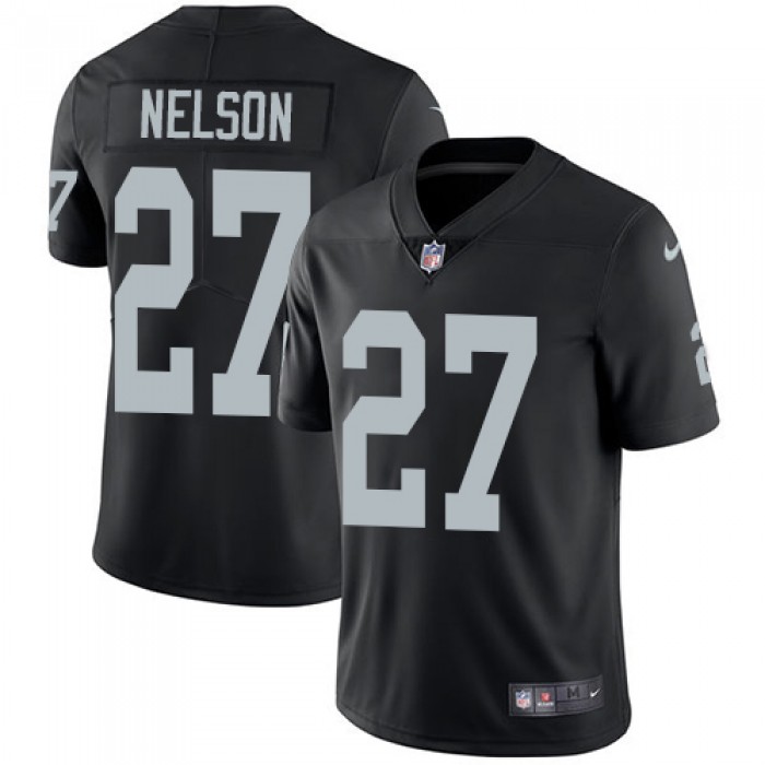 Nike Oakland Raiders #27 Reggie Nelson Black Team Color Men's Stitched NFL Vapor Untouchable Limited Jersey