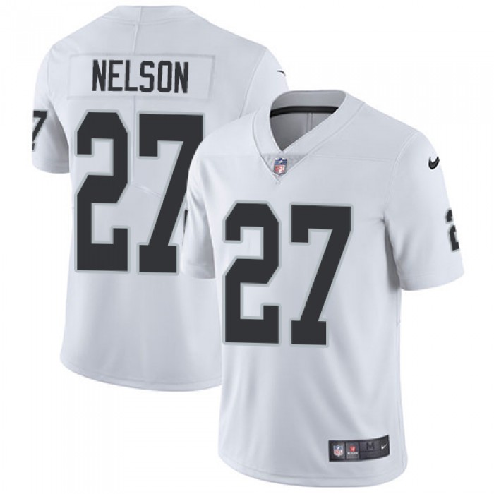 Nike Oakland Raiders #27 Reggie Nelson White Men's Stitched NFL Vapor Untouchable Limited Jersey