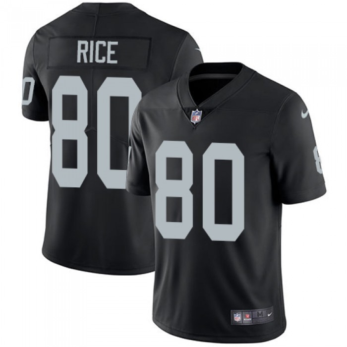 Nike Oakland Raiders #80 Jerry Rice Black Team Color Men's Stitched NFL Vapor Untouchable Limited Jersey