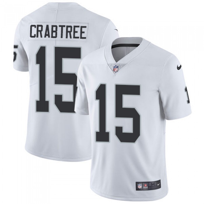 Nike Oakland Raiders #15 Michael Crabtree White Men's Stitched NFL Vapor Untouchable Limited Jersey