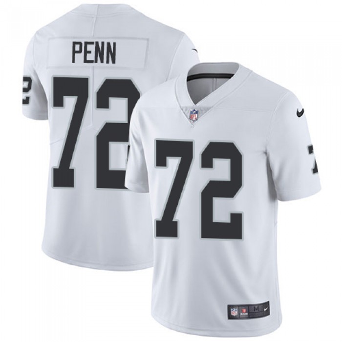 Nike Oakland Raiders #72 Donald Penn White Men's Stitched NFL Vapor Untouchable Limited Jersey