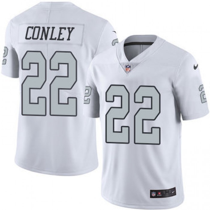 Nike Oakland Raiders #22 Gareon Conley White Men's Stitched NFL Limited Rush Jersey