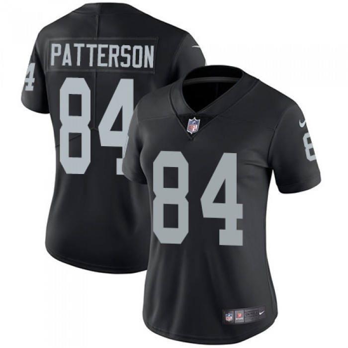 Women's Nike Raiders #84 Cordarrelle Patterson Black Team Color Stitched NFL Vapor Untouchable Limited Jersey