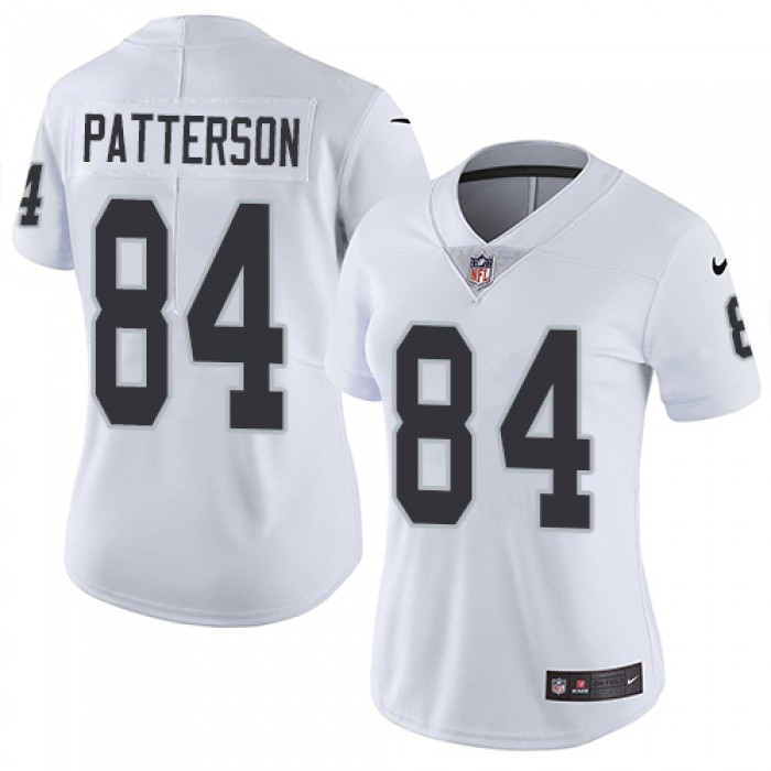 Women's Nike Raiders #84 Cordarrelle Patterson White Stitched NFL Vapor Untouchable Limited Jersey