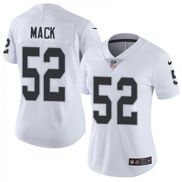 Nike Raiders #52 Khalil Mack White Women's Stitched NFL Vapor Untouchable Limited Jersey