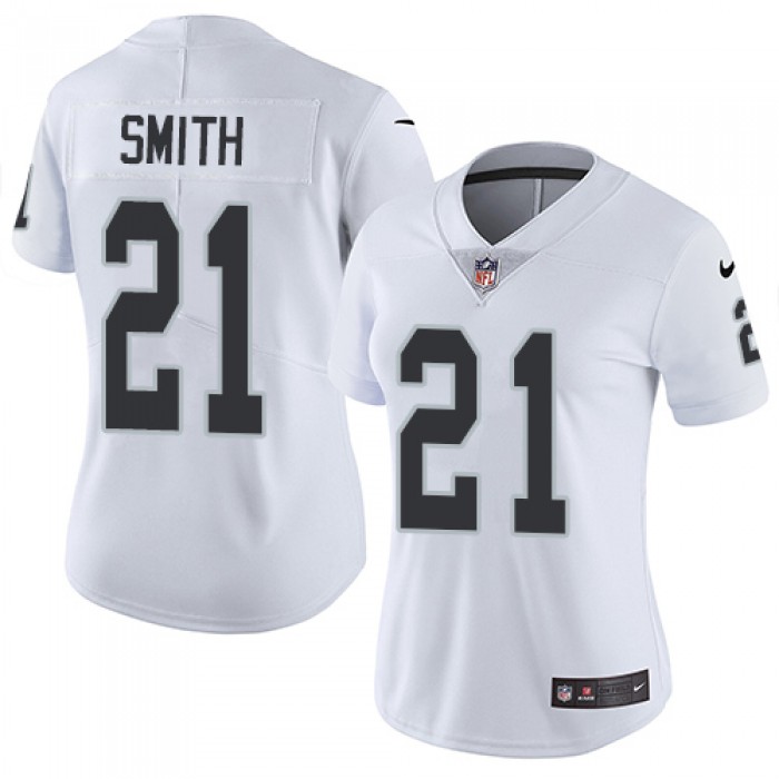 Nike Raiders #21 Sean Smith White Women's Stitched NFL Vapor Untouchable Limited Jersey