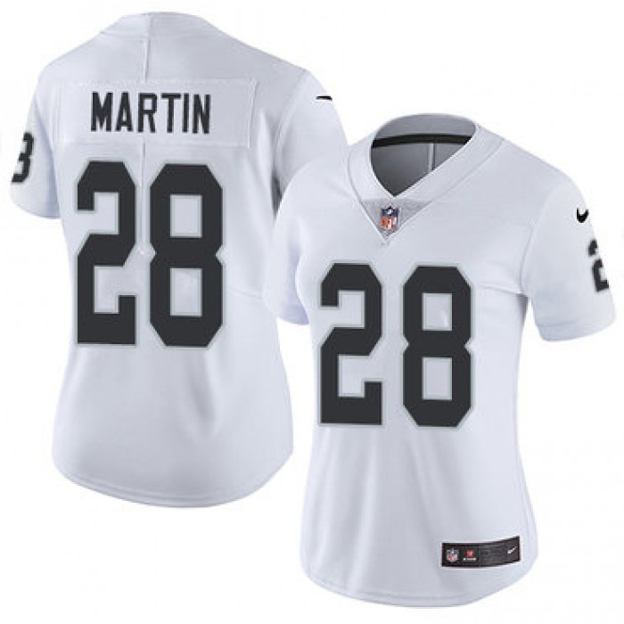 Nike Raiders #28 Doug Martin White Women's Stitched NFL Vapor Untouchable Limited Jersey