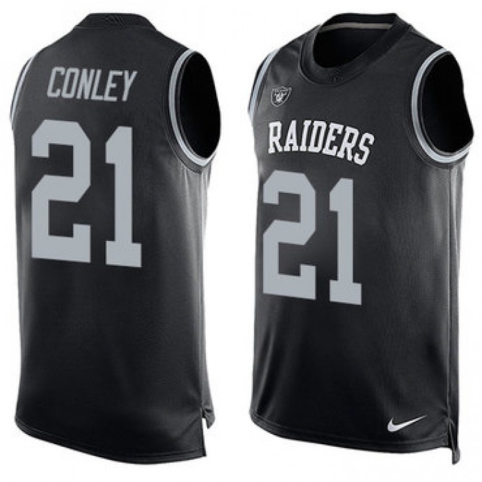 Nike Oakland Raiders #21 Gareon Conley Black Team Color Men's Stitched NFL Limited Tank Top Jersey