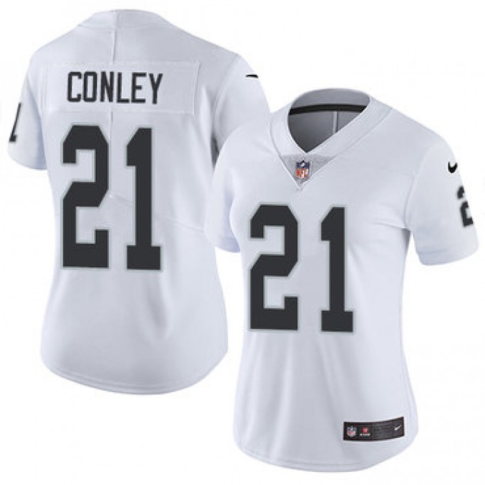 Nike Oakland Raiders #21 Gareon Conley White Women's Stitched NFL Vapor Untouchable Limited Jersey