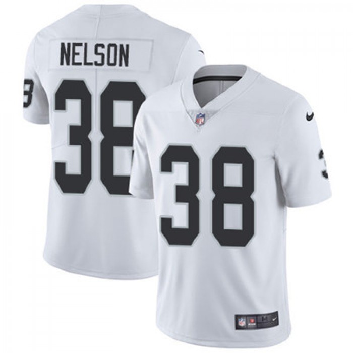 Nike Oakland Raiders #38 Nick Nelson White Men's Stitched NFL Vapor Untouchable Limited Jersey
