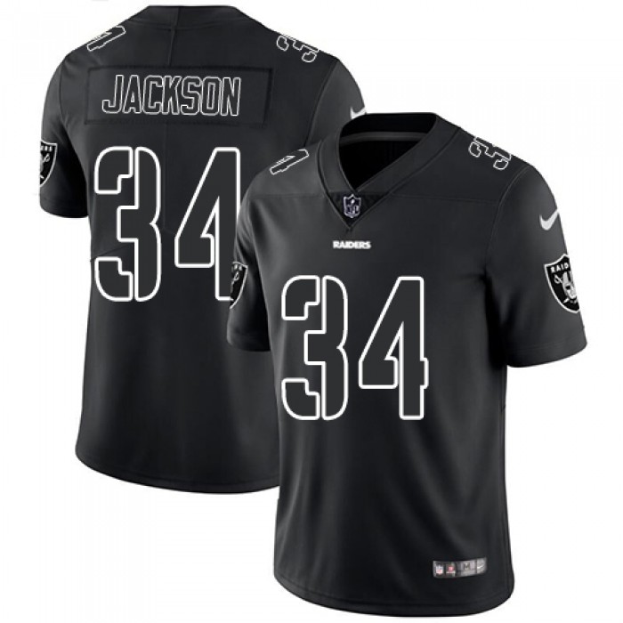 Nike Raiders #34 Bo Jackson Black Men's Stitched NFL Limited Rush Impact Jersey