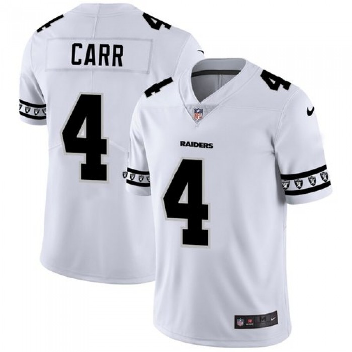 Oakland Raiders #4 Derek Carr Nike White Team Logo Vapor Limited NFL Jersey
