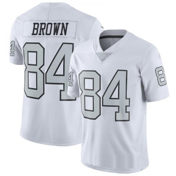 Men's Oakland Raiders 84 Antonio Brown White Color Rush Limited Jersey