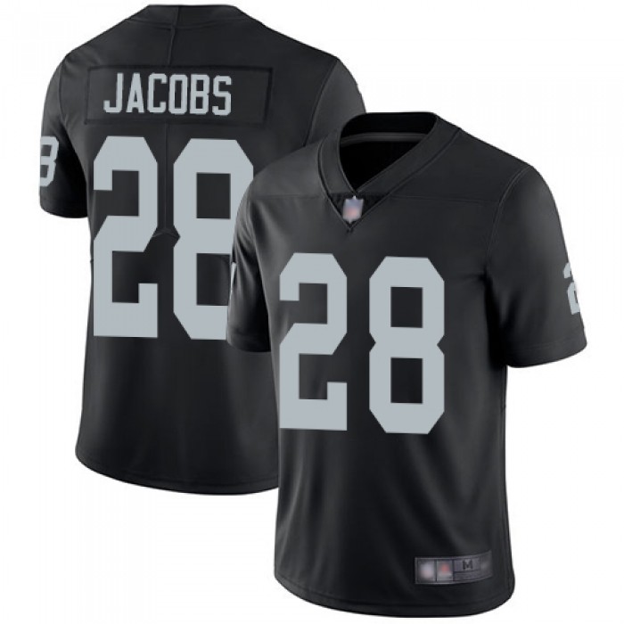 Raiders #28 Josh Jacobs Black Team Color Men's Stitched Football Vapor Untouchable Limited Jersey