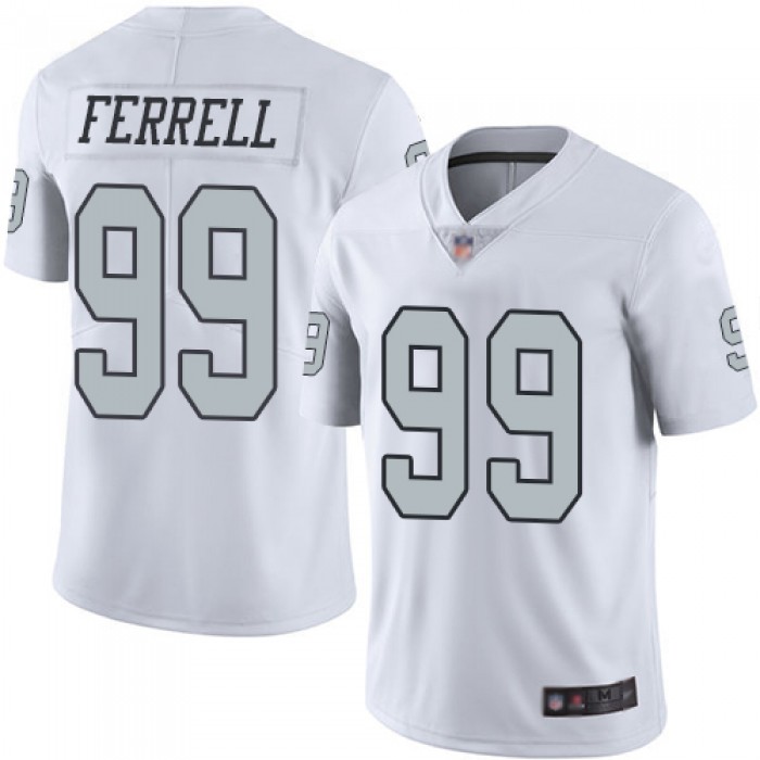 Raiders #99 Clelin Ferrell White Men's Stitched Football Limited Rush Jersey