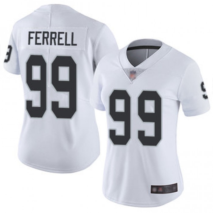 Raiders #99 Clelin Ferrell White Women's Stitched Football Vapor Untouchable Limited Jersey