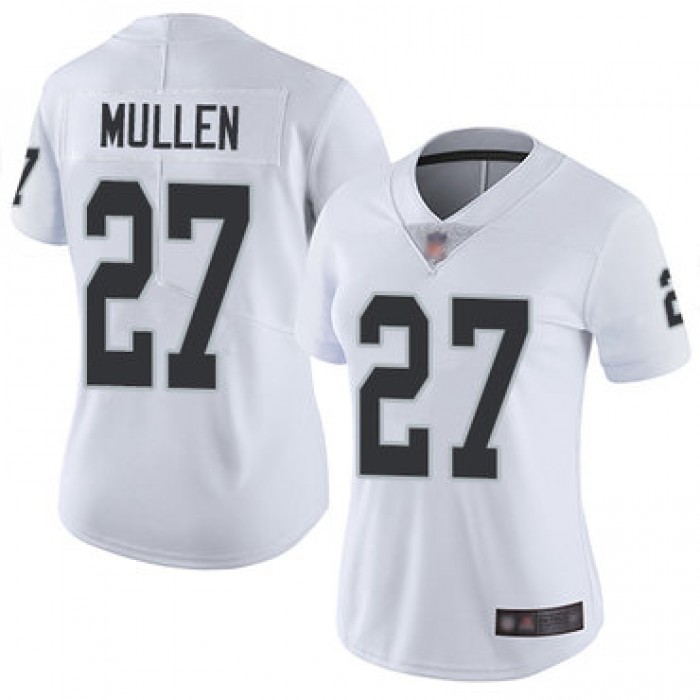 Raiders #27 Trayvon Mullen White Women's Stitched Football Vapor Untouchable Limited Jersey