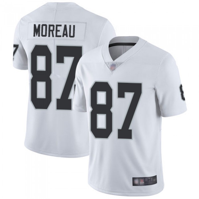 Raiders #87 Foster Moreau White Men's Stitched Football Vapor Untouchable Limited Jersey
