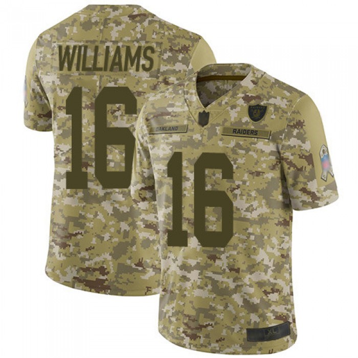 Nike Raiders #16 Tyrell Williams Camo Men's Stitched NFL Limited 2018 Salute To Service Jersey