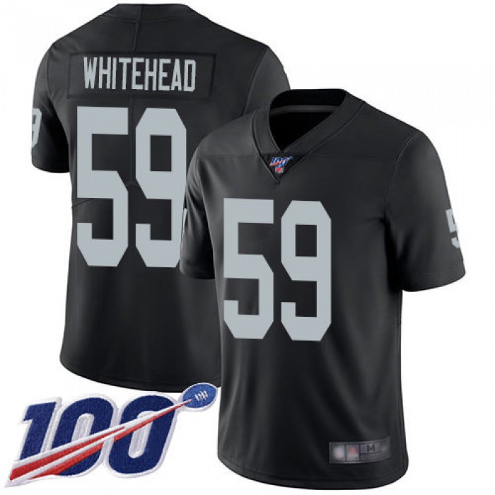 Nike Raiders #59 Tahir Whitehead Black Team Color Men's Stitched NFL 100th Season Vapor Limited Jersey