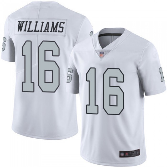 Nike Raiders #16 Tyrell Williams White Men's Stitched NFL Limited Rush Jersey