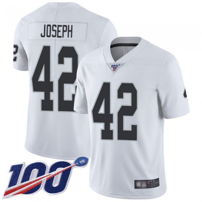 Nike Raiders #42 Karl Joseph White Men's Stitched NFL 100th Season Vapor Limited Jersey
