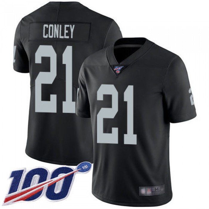 Nike Raiders #21 Gareon Conley Black Team Color Men's Stitched NFL 100th Season Vapor Limited Jersey